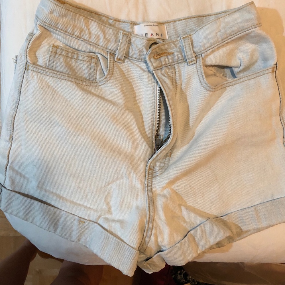 American Apparel Denim super high waist short